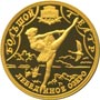 Золотая юбилейная монета 25 рублей 2001 года Большой театр Лебединое озеро