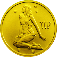 Золотые юбилейные монеты России Дева 25 рублей Серия: Знаки зодиака