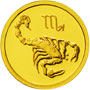 Золотые юбилейные монеты России Скорпион 25 рублей Серия: Знаки зодиака 