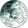 Серебряные юбилейные монеты России 3 рубля Чемпионат мира по футболу 2002 г. 