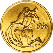 Золотые юбилейные монеты России Водолей 25 рублей Серия: Знаки зодиака