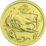 Золотые юбилейные монеты России Рак Серия: Знаки зодиака 25 рублей