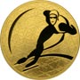 Золотые юбилейные монеты России Конькобежный спорт 200 рублей Серия: Зимние виды спорта