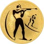 Золотые юбилейные монеты России Серия: Зимние виды спорта 200 рублей Биатлон