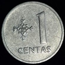 Купить 1 CENTAS (цент) 1991 года цена