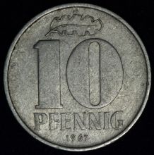 Купить 10 PFENNIG (Пфенигов) 1967 года цена