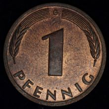 Купить 1 PFENNIG (Пфенниг) 1986 года G цена