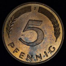 Купить 5 PFENNIG (Пфеннигов) 1989 года цена