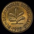 5 PFENNIG (Пфеннигов) 1989 года G