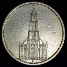 Купить 5 рейхсмарок 1935 года A монета Германии Третий Рейх серебро