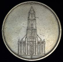 Купить 5 рейхсмарок 1934 год J монета Германии Третий Рейх серебро
