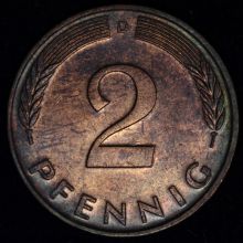 Купить 2 PFENNIG (Пфеннига) 1988 года цена