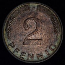 Купить 2 PFENNIG (Пфеннига) 1991 года G цена
