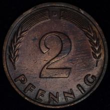 Купить 2 PFENNIG (Пфеннига) 1950 года цена