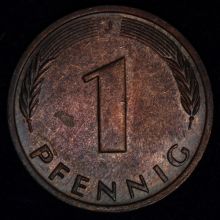 Купить 1 PFENNIG (Пфенниг) 1986 года J цена