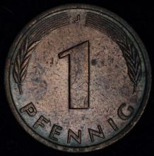 Купить 1 PFENNIG (Пфенниг) 1984 года J цена