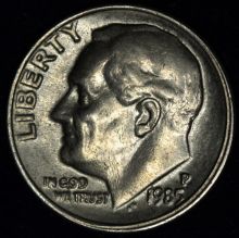 Купить One Dime 1985 Дайм (10 центов) Рузвельта цена стоимость