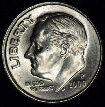 Купить One Dime 2000 Дайм (10 центов) (Филадельфия) Рузвельта цена стоимость