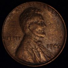 Купить One cent 1945 Линкольн Цент. Колосья пшеницы  цена стоимость 
