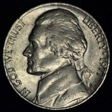 Купить Five cents 1977 5 центов Джефферсон цена стоимость