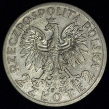 Купить 2 Zlote (Злотых)  1933 года Королева Ядвига  цена стоимость