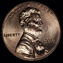 Купить One cent 2012 1 Линкольн Цент Реверс - щит цена стоимость