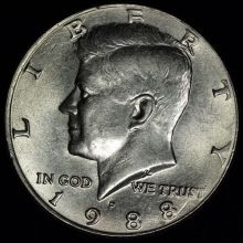 Купить Half Dollar 1988 Пол доллара - 50 центов Кеннеди стоимость цена