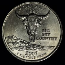 Купить 25 центов квотеры США Штаты Монтана Montana цена