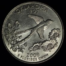 Купить 25 центов квотеры США Штаты Оклахома Oklahoma цена