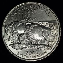 Купить 25 центов квотеры США Штаты Северная Дакота North Dakota цена