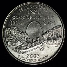 Купить 25 центов квотеры США Штаты Миссури Missouri цена стоимость