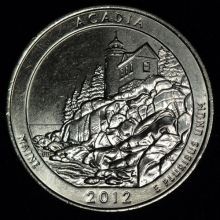 Купить 25 центов "Квотеры США Парки" Национальный парк Акадия Acadia цена 