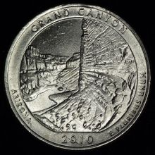 Купить 25 цетов "Квотеры США  Национальные парки" Национальный парк Гранд-Каньон Grand Canyon цена 