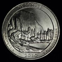 Купить 25 центов "Квотеры США Парки" Yosemite National Park Йосемити Национальный парк цена стоимость